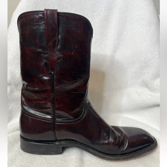 Lucchese Cherry Ref Leather Cowboy Boots - Men’s - Picture 6 of 16